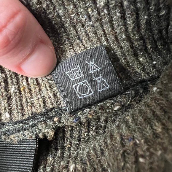 Vintage Wool Cable Knit Oversized Sweater Woven Chunky Cozy Slouchy Aran Preppy - Picture 5 of 7